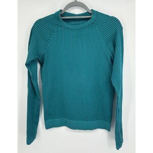 Lululemon Ribbed Pullover Shirt Long Sleeve Jasper Oceanic S/M